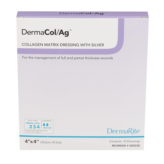 DermaCol/Ag™ Silver Collagen Dressing, 4 x 4 Inch