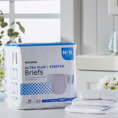 McKesson Ultra Plus Stretch Heavy Absorbency Incontinence Brief