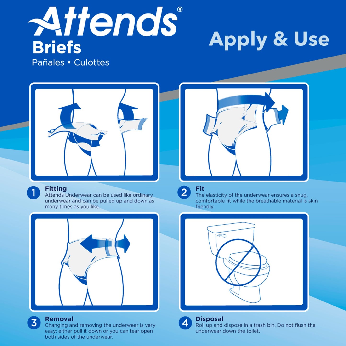Attends® Heavy Absorbency Briefs, Extra Large