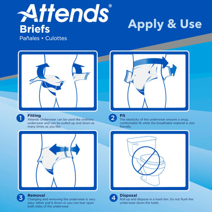 Attends® Heavy Absorbency Briefs, Extra Large