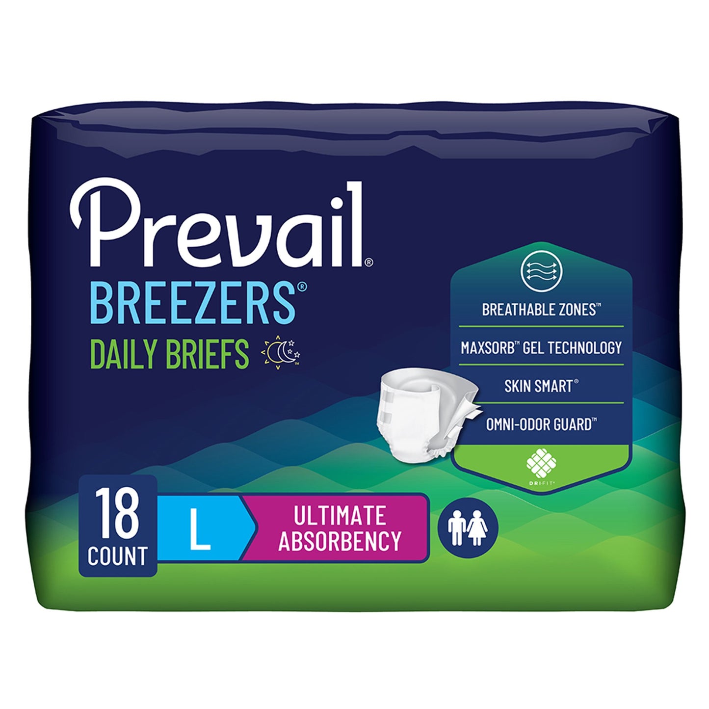 Prevail® Breezers® Ultimate Absorbency Incontinence Briefs