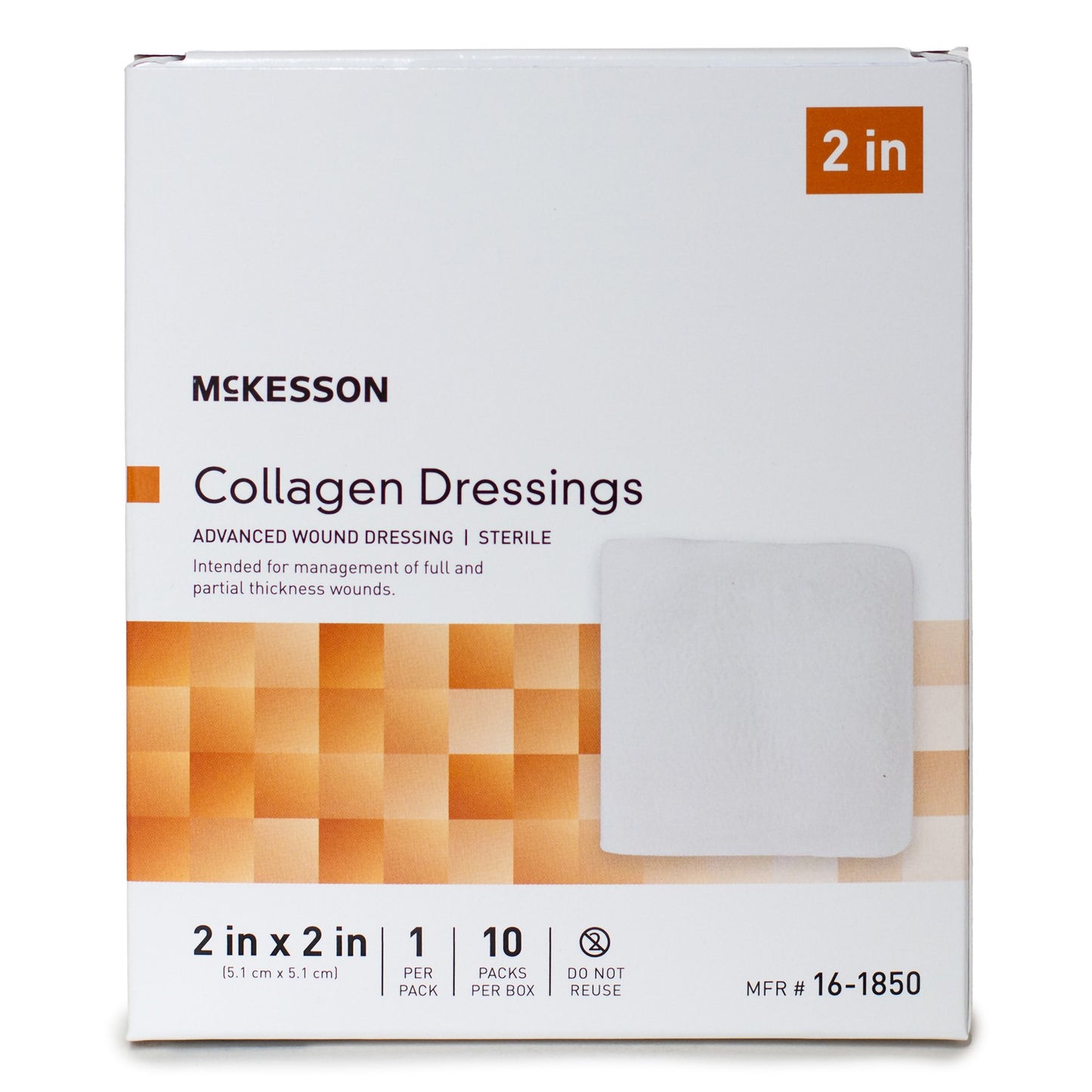 McKesson Collagen Dressing, 2 x 2 Inch