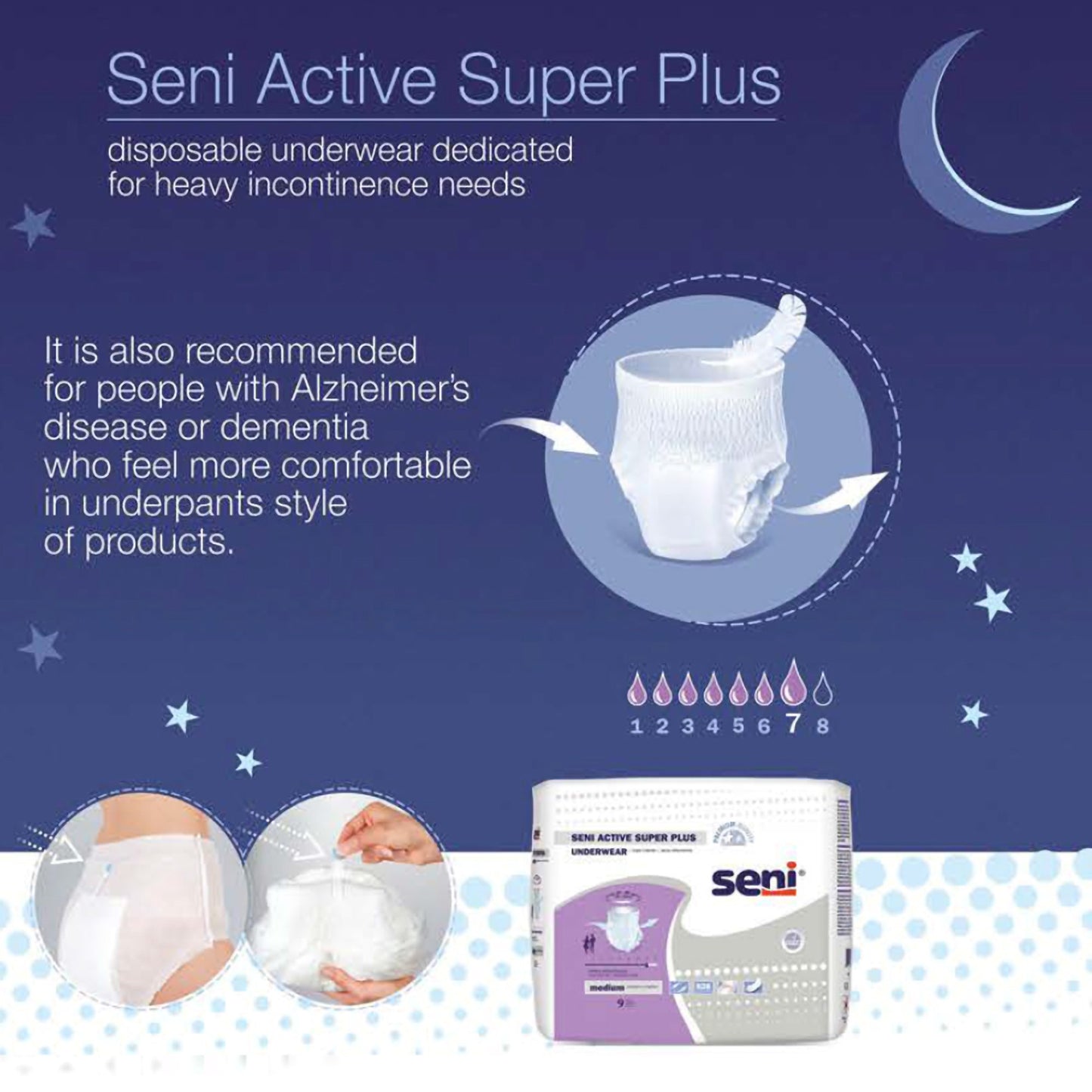 Seni® Active Super Plus Overnight Heavy Absorbent Underwear, 2X-Large