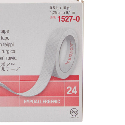 3M™ Transpore™ Plastic Medical Tape, 1/2 Inch x 10 Yard