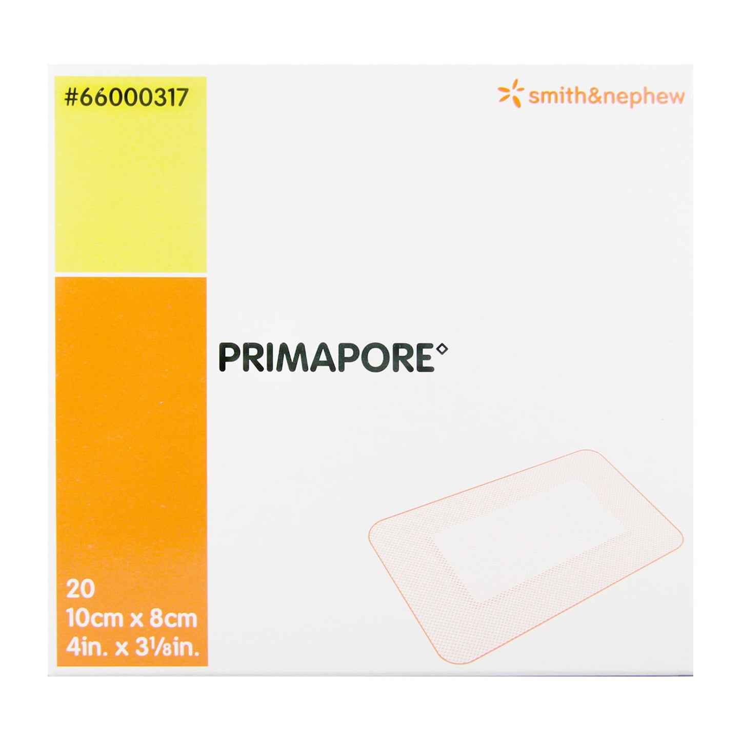 Primapore Adhesive Dressing, White