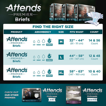 Attends® Premier™ Briefs