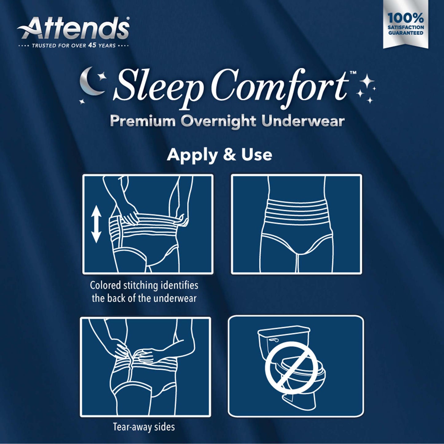 Attends® Sleep Comfort Premium Overnight Underwear, Extra Large