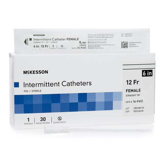 McKesson Urethral Catheter for Females, 12 Fr.