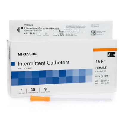 McKesson Female Urethral Catheter, 14 Fr