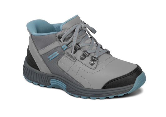 Carmel Women's Hands-Free Hiking Boots, Gray, angle view