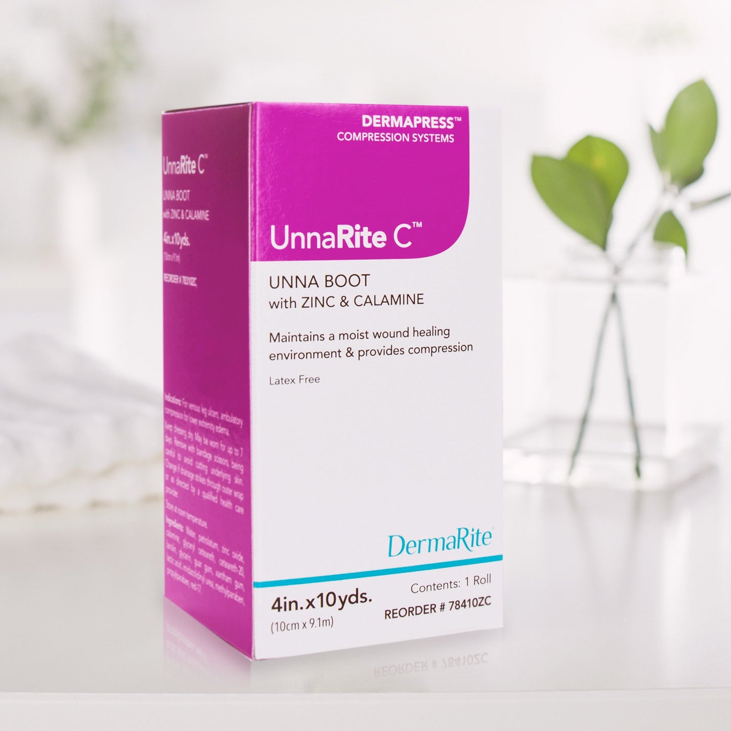 UnnaRite C™ Unna Boot with Calamine and Zinc Oxide, 4 Inch x 10 Yard