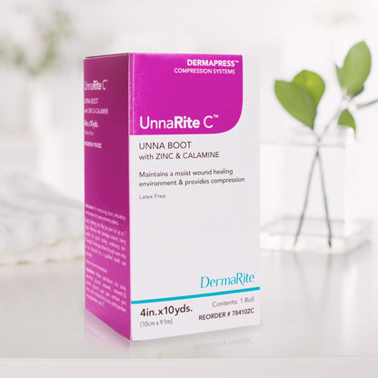 UnnaRite C™ Unna Boot with Calamine and Zinc Oxide, 4 Inch x 10 Yard