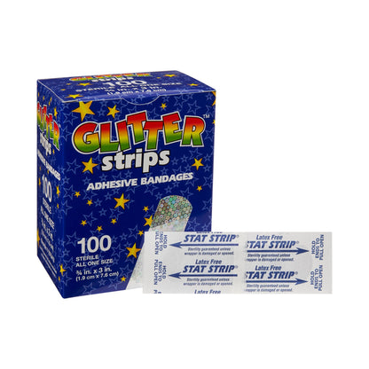 Glitter™ Stat Strip® Design Adhesive Strip, 3/4 x 3 Inch