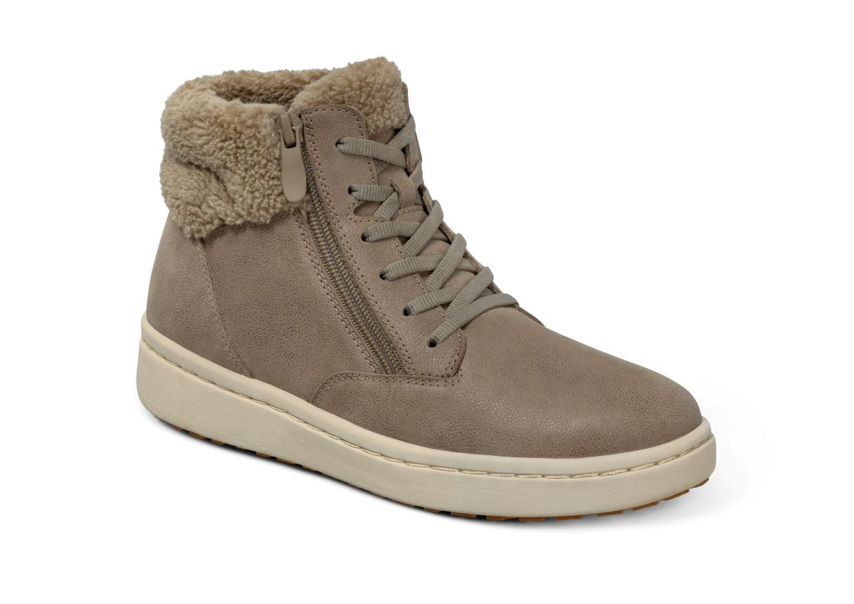 Elin Women's Boots, Taupe, angle view