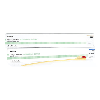 McKesson Hydrophilic-Coated Latex Foley Catheter, Hydrophilic Polymer Coated Latex