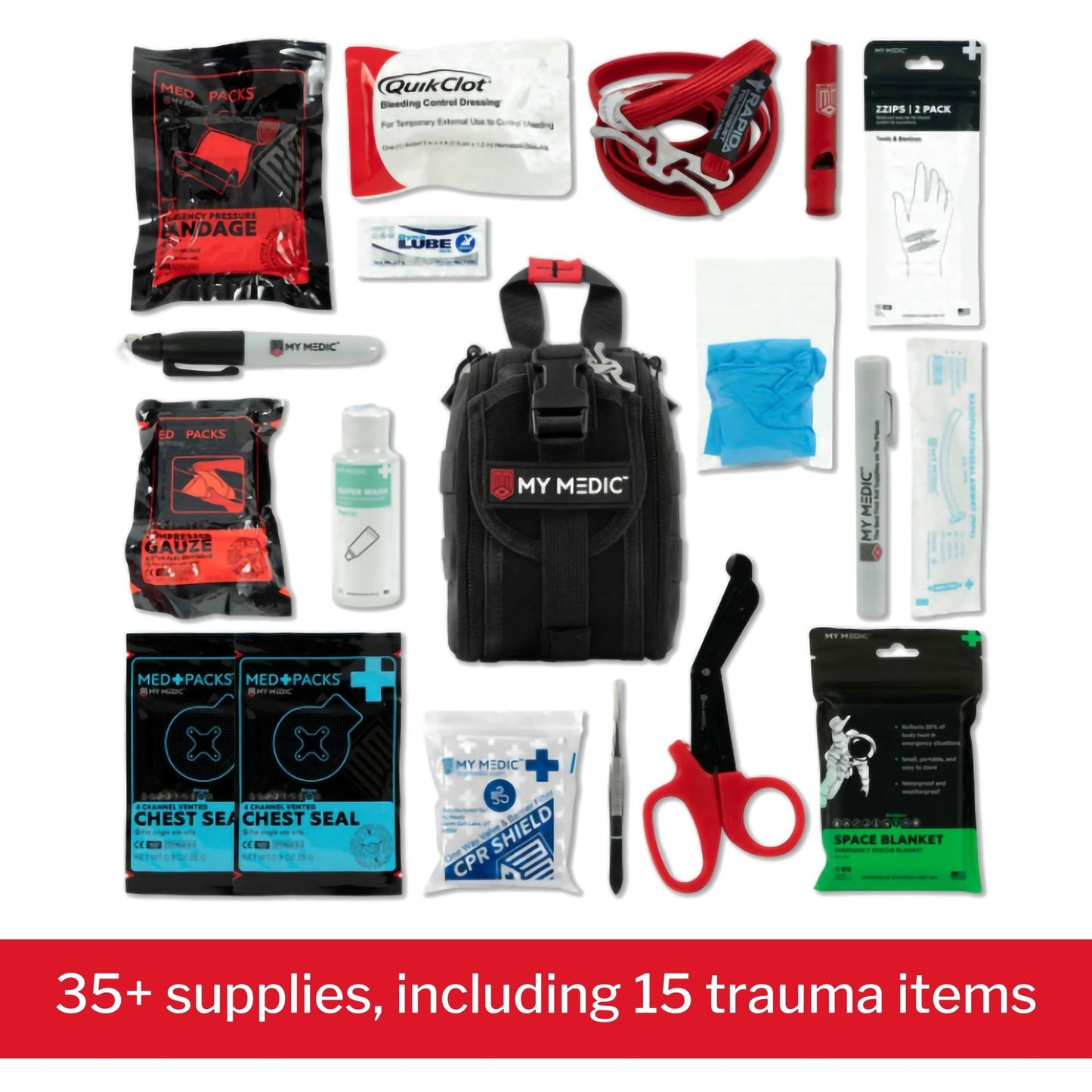 My Medic™ Trauma First Aid Kit in Nylon Bag – Medical Supplies for Emergencies
