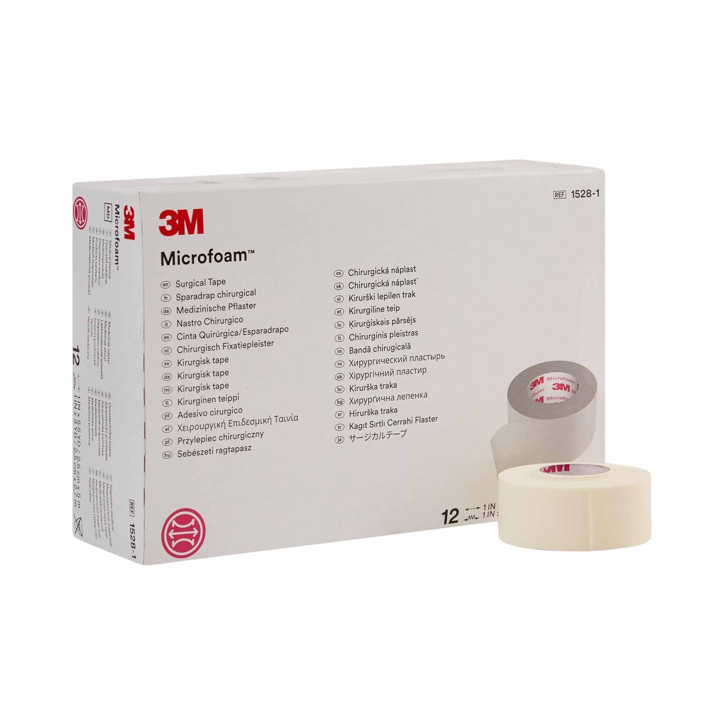 3M™ Microfoam™ Foam / Acrylic Adhesive Medical Tape, White