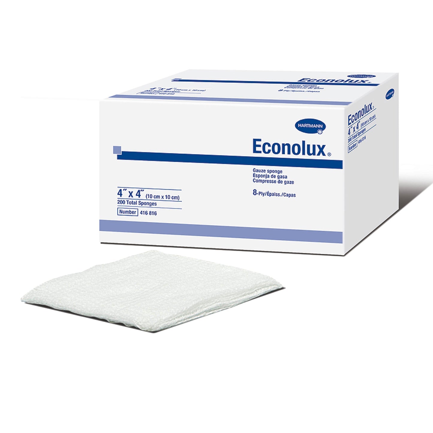 Econolux® Gauze Sponge, 4 x 4 Inch