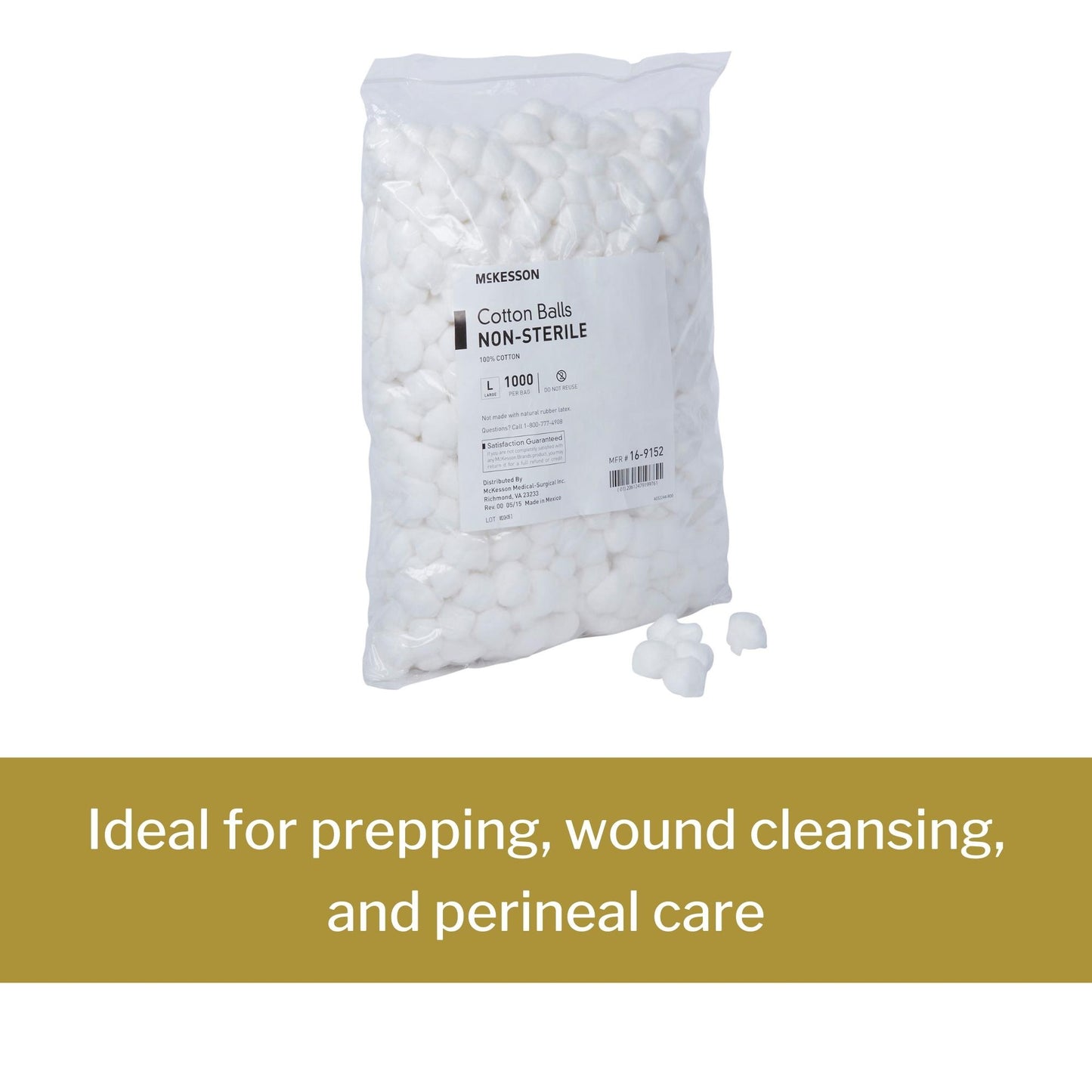 McKesson Nonsterile Cotton Balls, Large