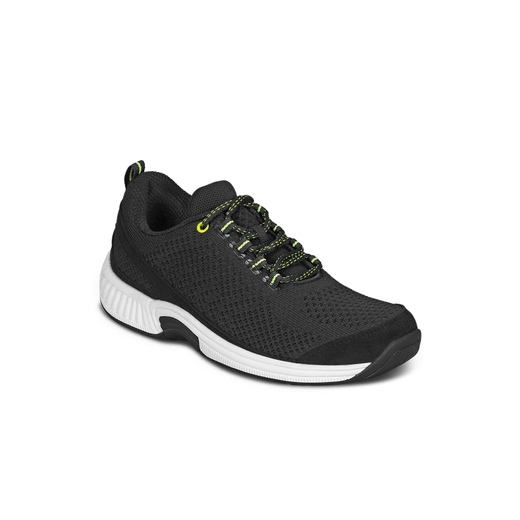 Coral Women's Athletic Shoes, Black, angle view