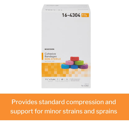 McKesson Self-adherent Closure Cohesive Bandage, 1-1/2 Inch x 5 Yard