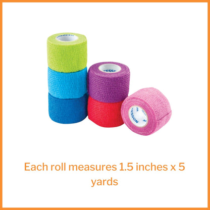 McKesson Self-adherent Closure Cohesive Bandage, 1-1/2 Inch x 5 Yard