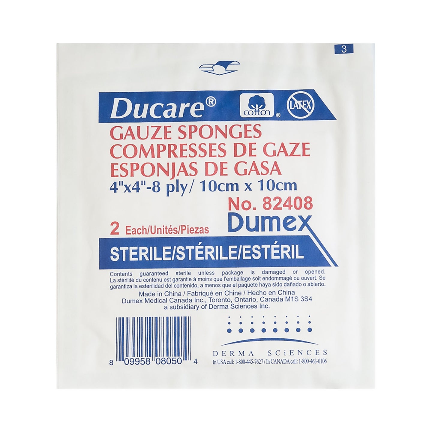 Ducare® Sterile Gauze Sponge, 4 x 4 Inch
