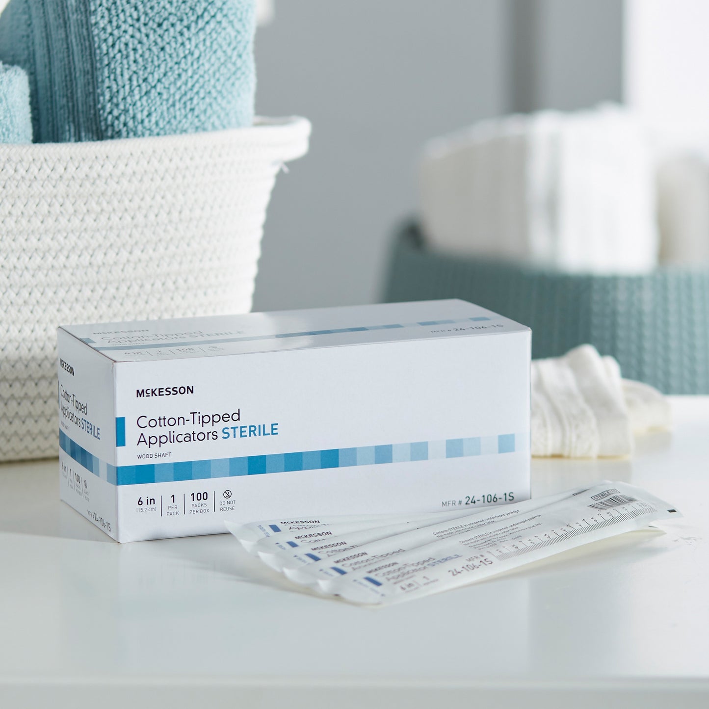 McKesson Sterile Swabsticks, Cotton Tip