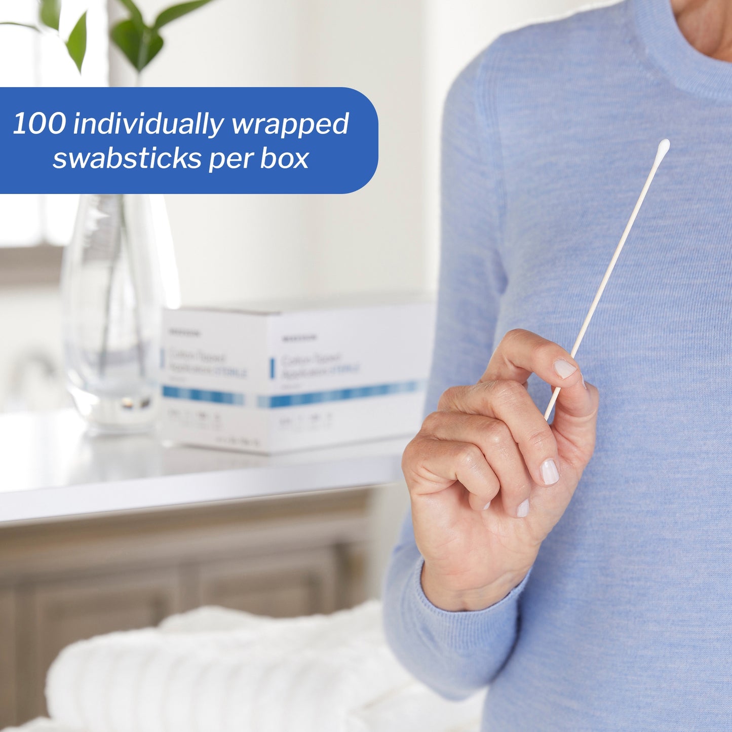 McKesson Sterile Swabsticks, Cotton Tip