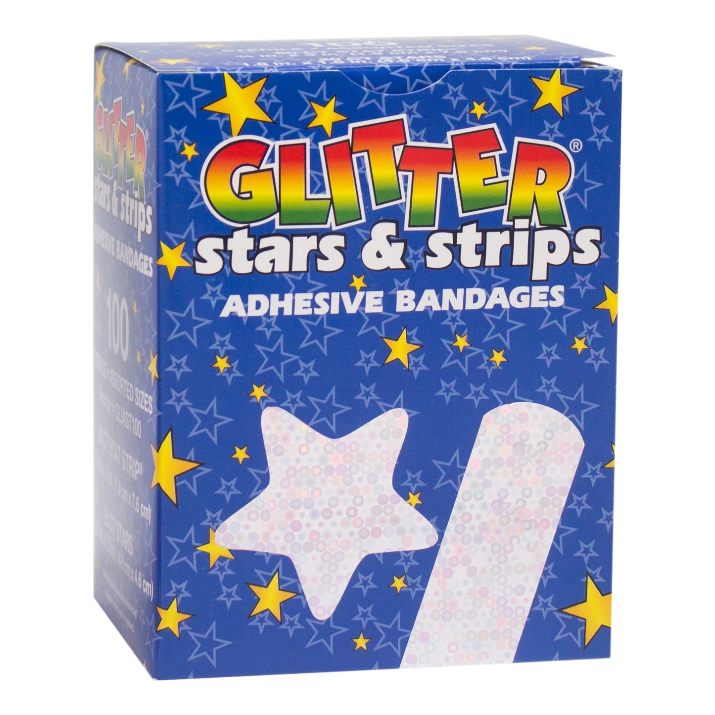 Glitter™ Stat Strip® Kid Design (Glitter Stars and Stripes) Adhesive Strip