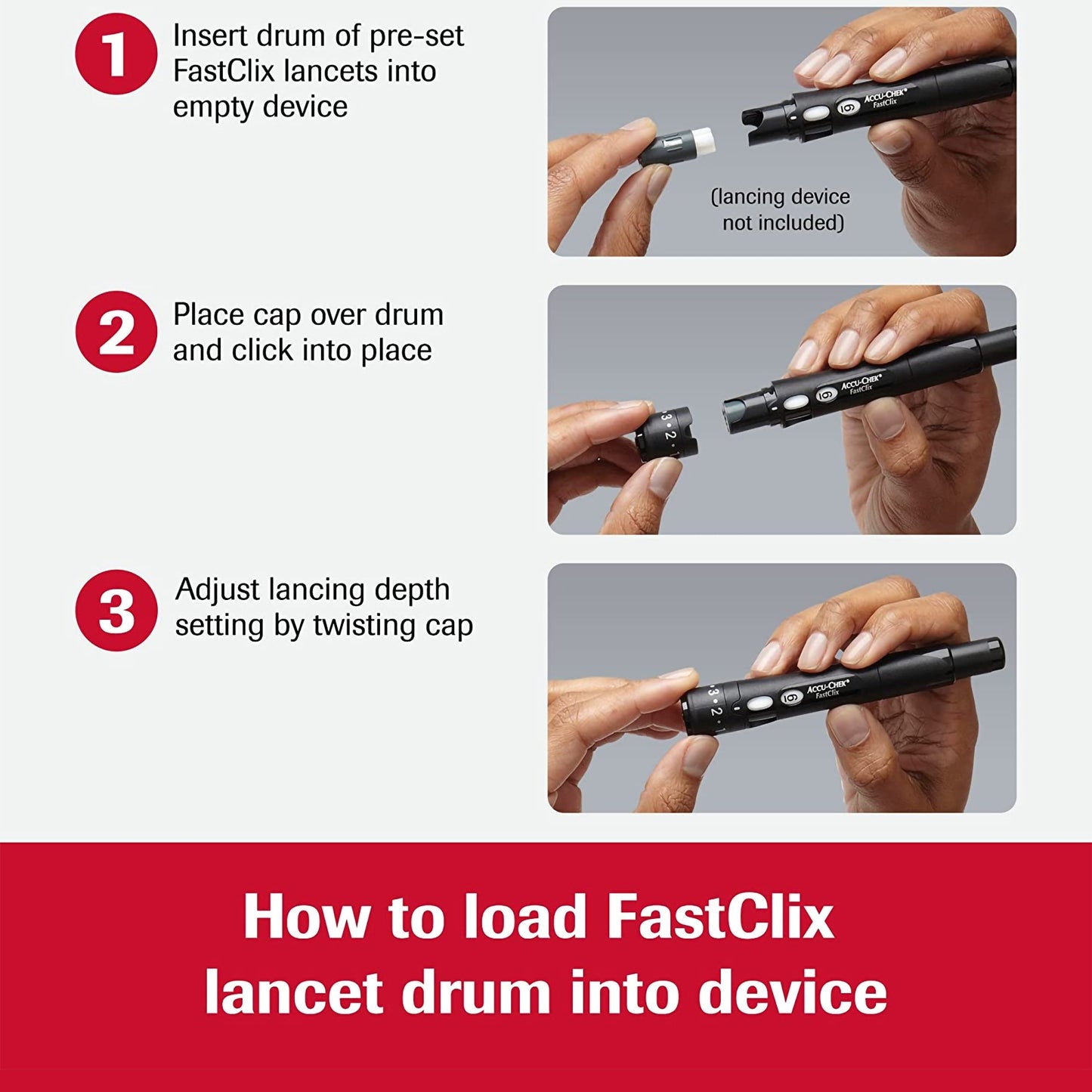 Accu-Chek® FastClix Lancet, 30 Gauge