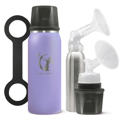 Ceres Chill OG Stainless Steel Breast Milk Chiller Container, Lavender