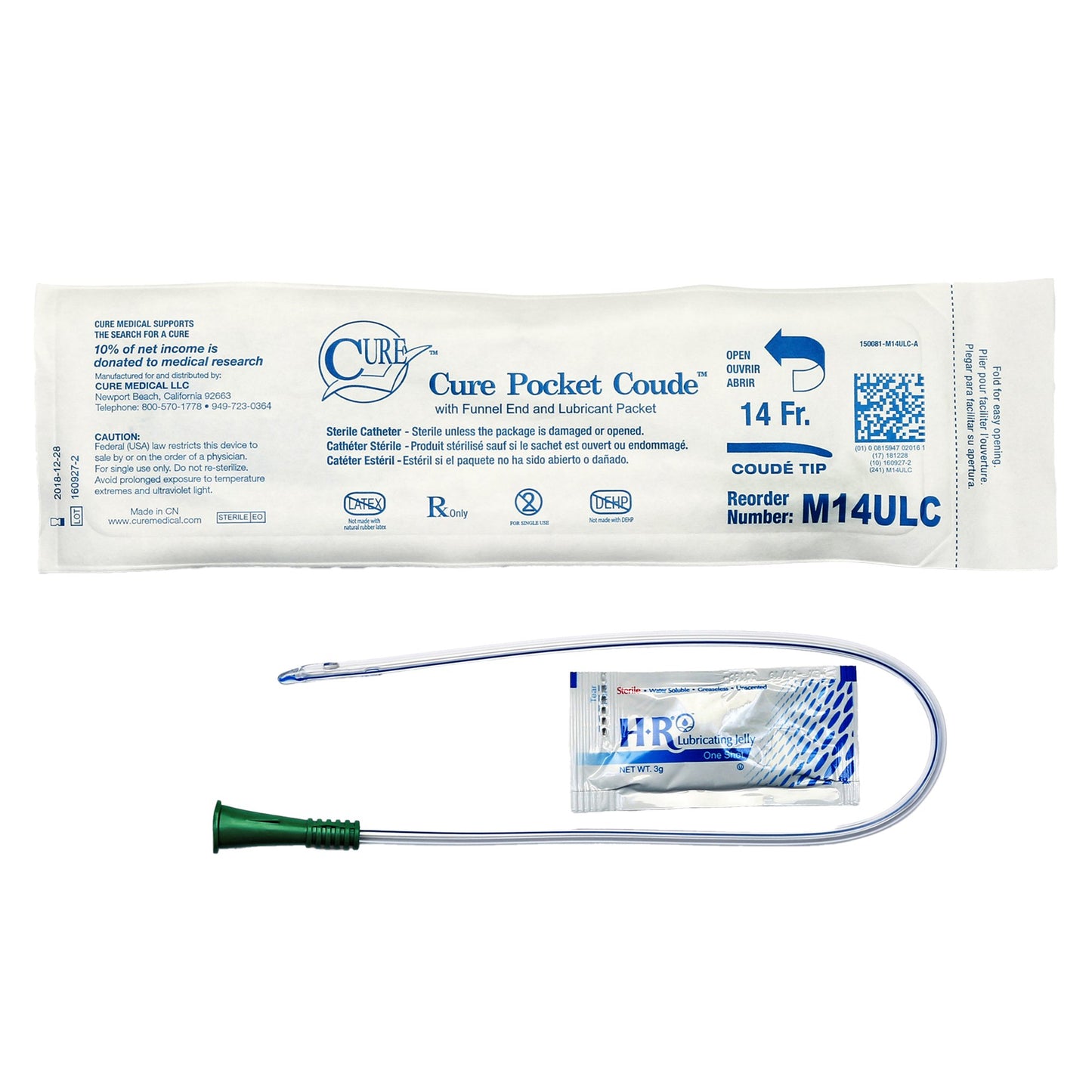 Cure Pocket Cath® Urethral Catheter, Uncoated PVC