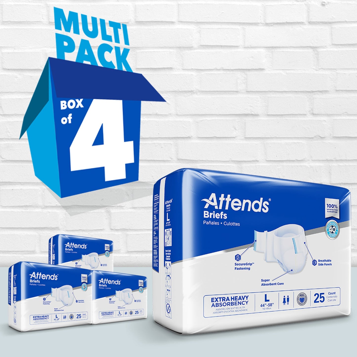 Attends® Extra Heavy Absorbency Briefs