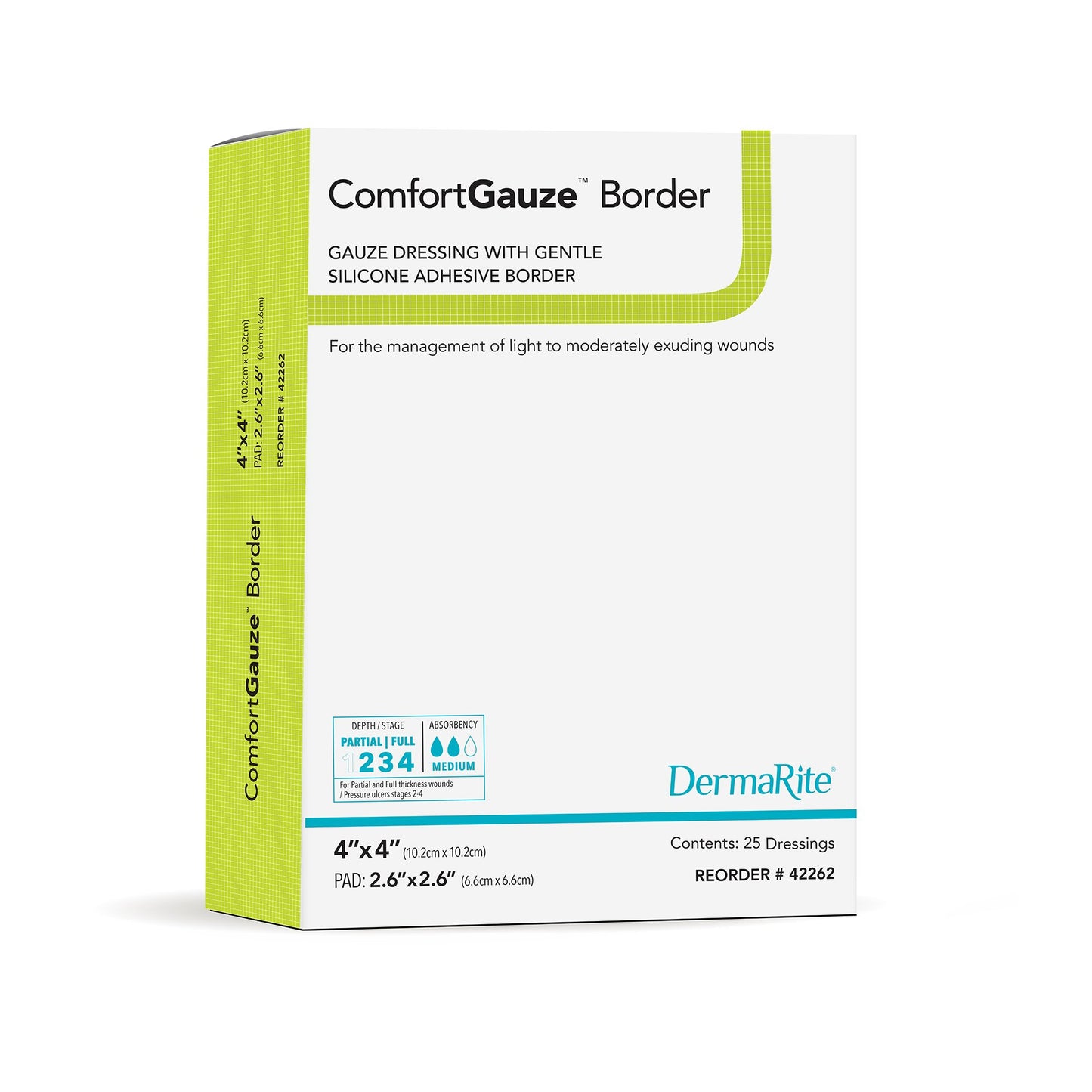 ComfortGauze™ Island Dressing with Silicone Border