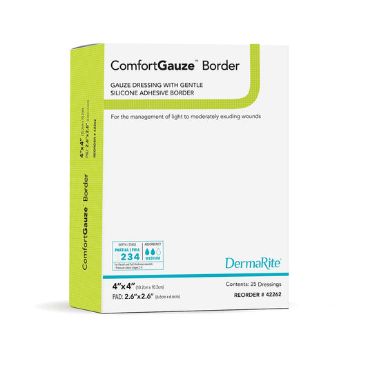ComfortGauze™ Island Dressing with Silicone Border