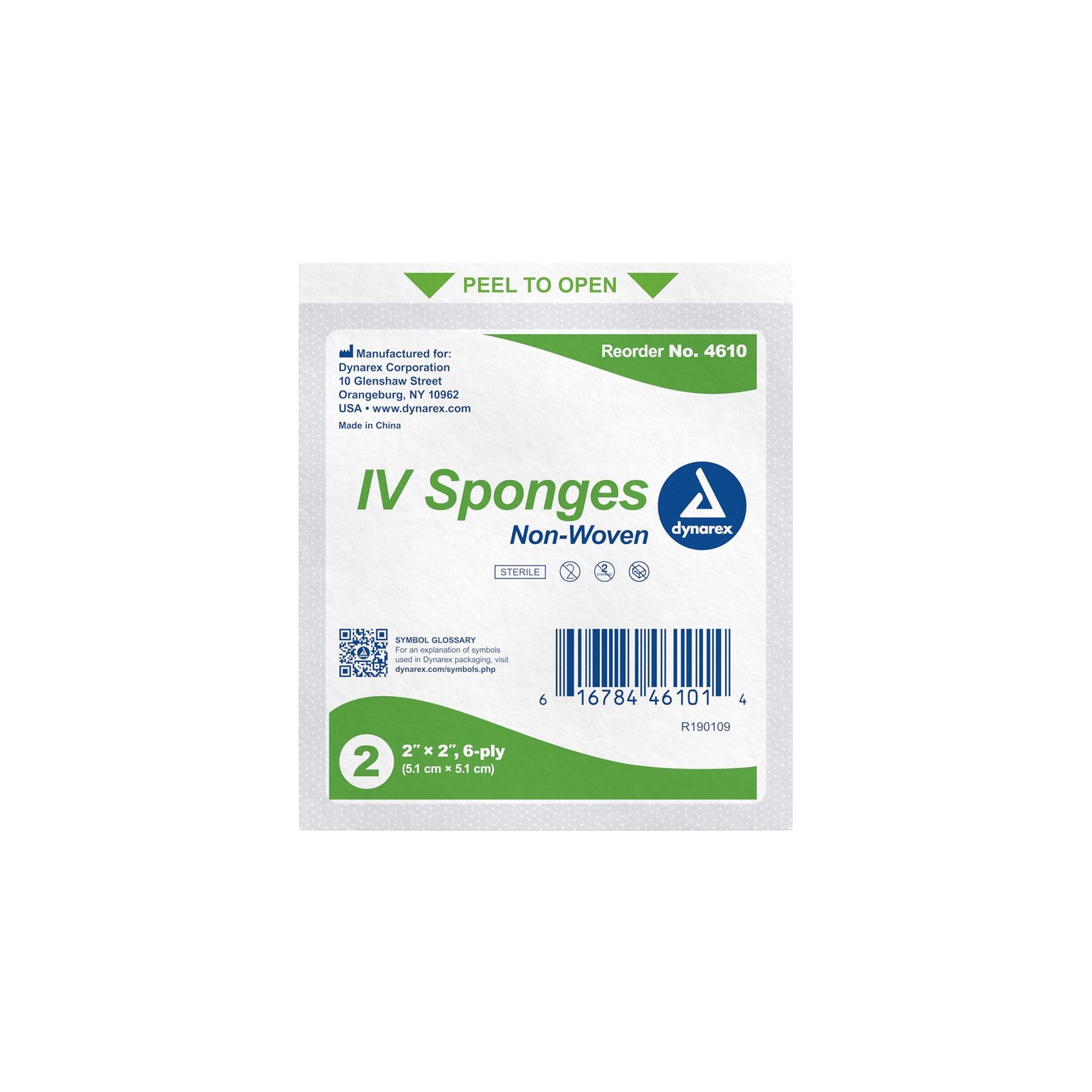 Dynarex® I.V. Sponge, 2 x 2 Inch