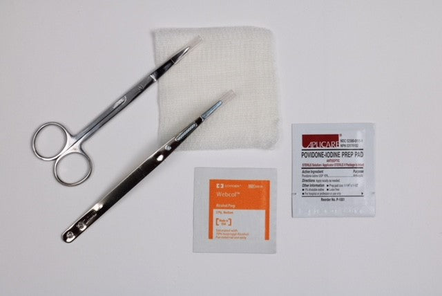 Suture Removal Kit with Iris Scissors and Wire-Form Forceps