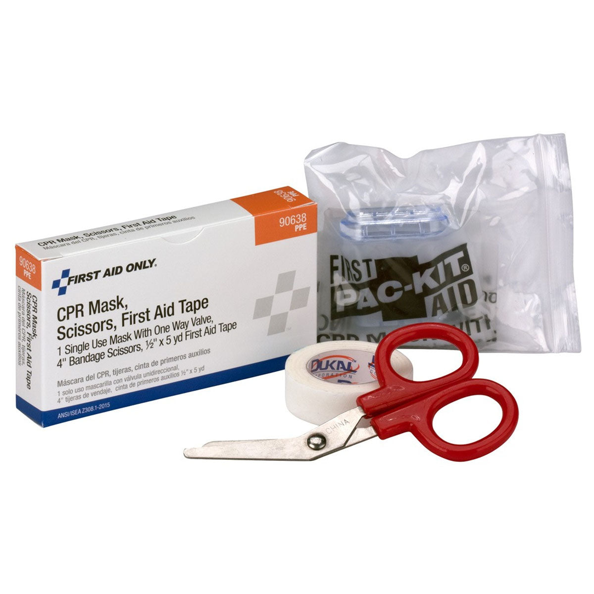 CPR Mask Scissors First Aid Tape