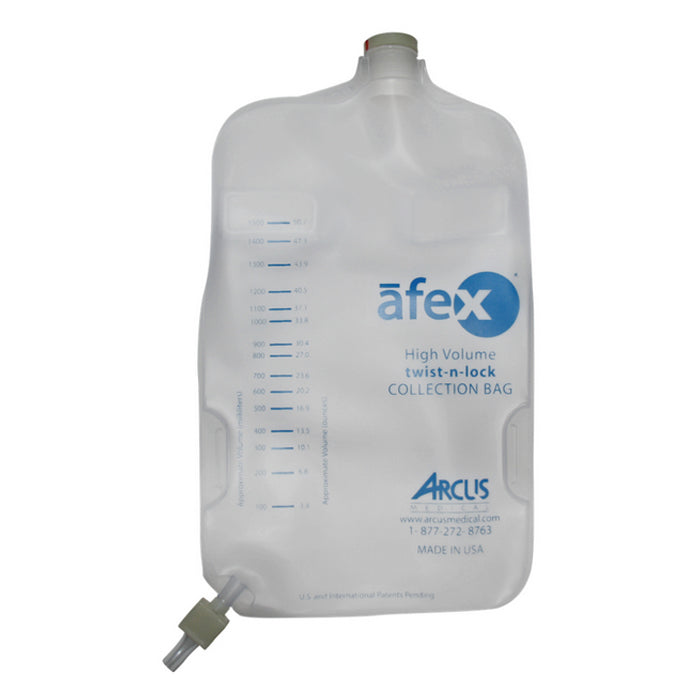 Afex Collection Bag Direct Connect 1000mL Extra Capacity Non-Vented