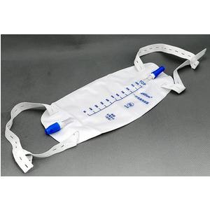 AMSure® Urinary Leg Bag with Anti-reflux Push Pull Drain Port 600mL Medium, Sterile, Latex-free Straps