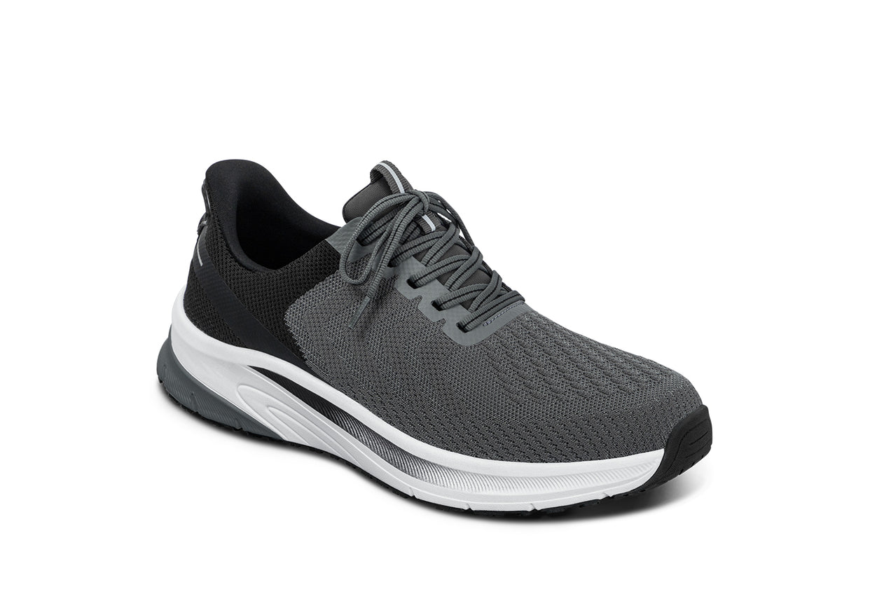 Tilos Men's Hands-Free Athletic Shoes, Gray, angle view