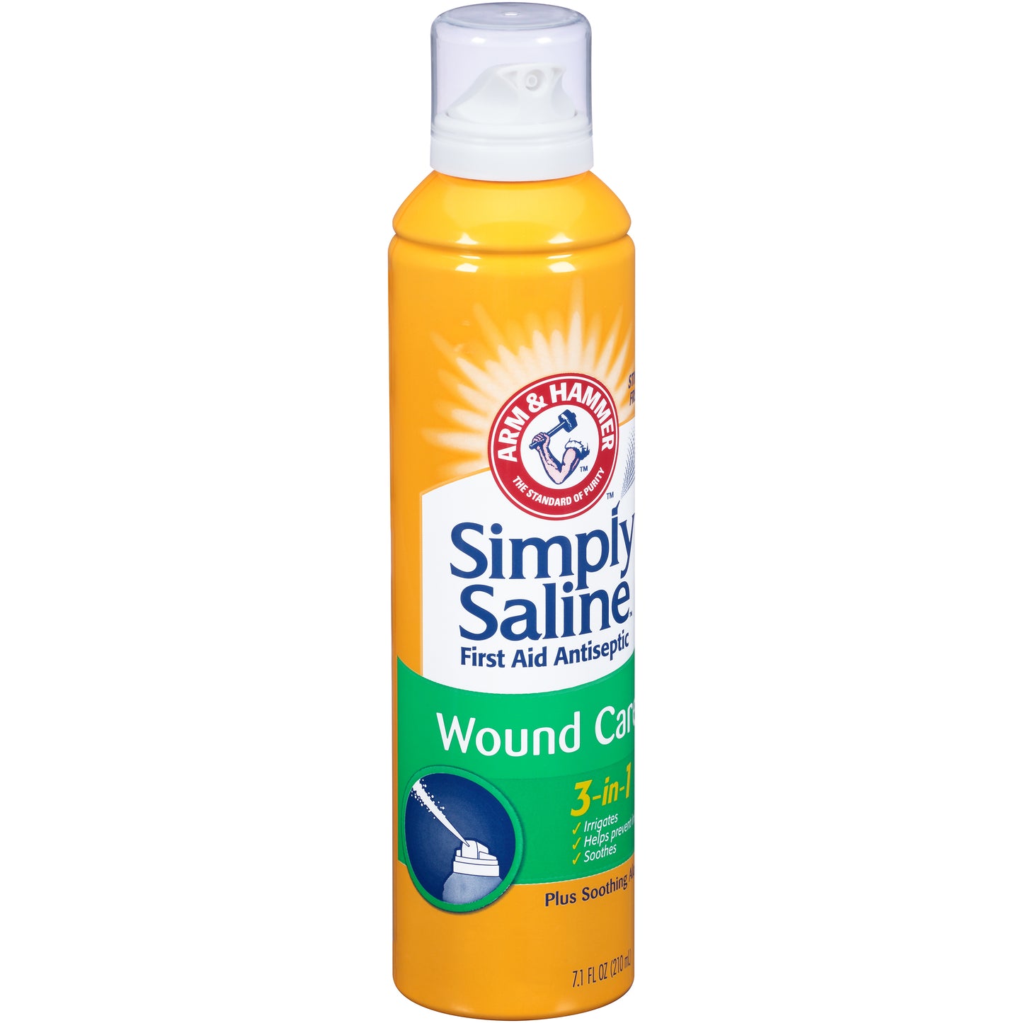 Simply Saline 3-in-1 Wound Wash, Pressurized Saline Spray Can, 7.1 oz 1ct