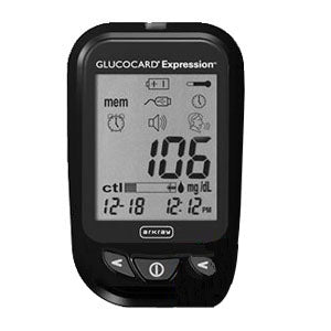 Glucocard Expression Blood Glucose Meter, Black 1ct