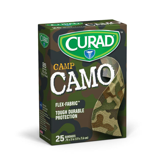 CURAD Camo Flex-Fabric Adhesive Bandages 0.75 x 3 in