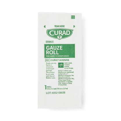 Curad Stretch Rolled Gauze Bandage 3" x 4.1yd 5 Rolls
