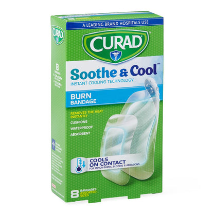 Curad Soothe and Cool Clear Waterproof Hydrogel Bandages Soothe&cool Assorted Sizes 8ct