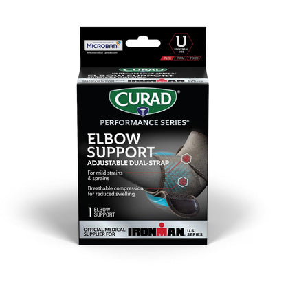 Curad Performance Series Ironman Wraparound Elbow Supports Elb Univ Microb 4cs