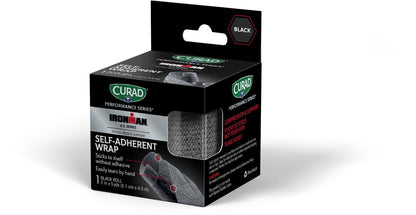 Curad Performance Series Ironman Self-Adherent Wraps Bandage Self Adherent Black 2 1ea