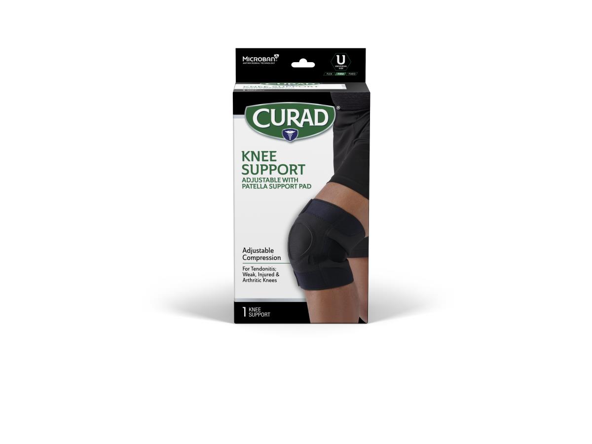 Curad Knee Supports with Patella Pad and Microban Adj Breath Univ Microb (1 Each)